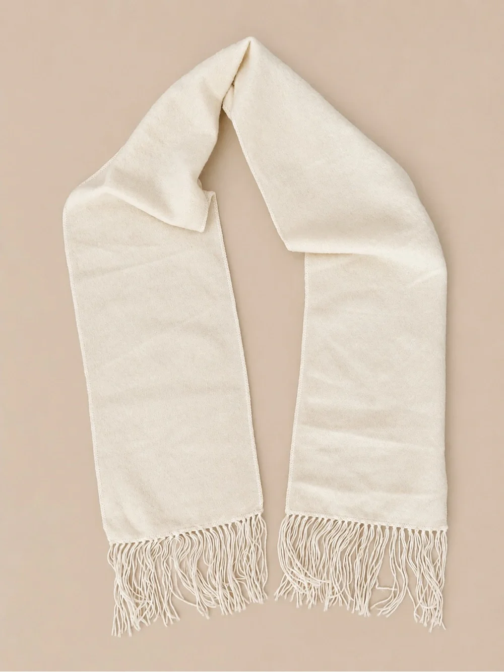 Capchatex Peru 100% Alpaca Ivory Fringe Scarf Made in Peru Soft Luxury Wrap
